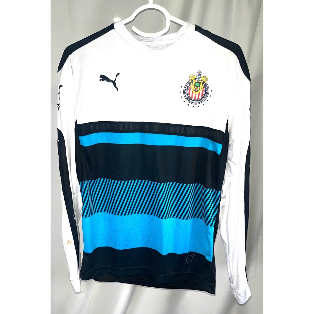 Puma Chivas Guadalajara Long Sleeve Training Jersey Soccer Shirt White Small